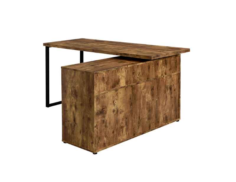 Coaster Furniture - Hertford L-Shape Office Desk With Storage in Antique Nutmeg - 804464 - GreatFurnitureDeal