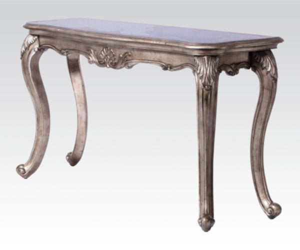Acme Furniture - Chantelle Sofa Table in Antique Silver - 80542