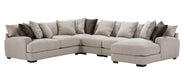 Franklin Furniture - Hannigan 5 Piece Sectional with Right Arm Chaise - 808-5SEC-DUSK