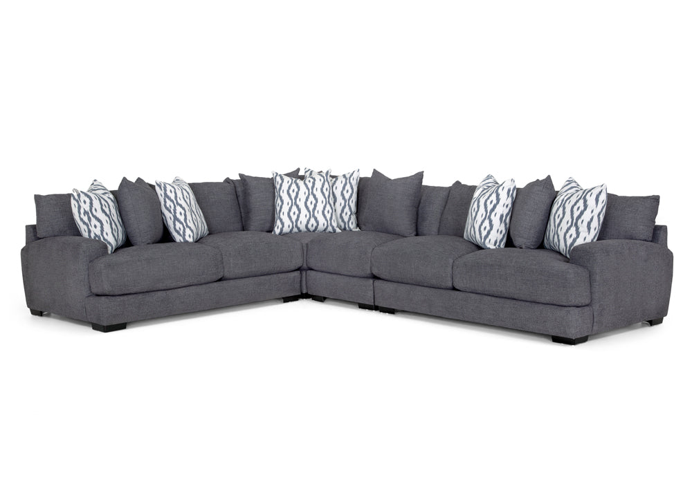 Franklin Furniture - 808 Journey 4 Piece Stationary Sectional Sofa - 808-59-04-03-60-GRAPHITE