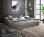 GFD Home - Zoya Smart Multifunctional King Size Bed Made with Wood in Gray - GreatFurnitureDeal