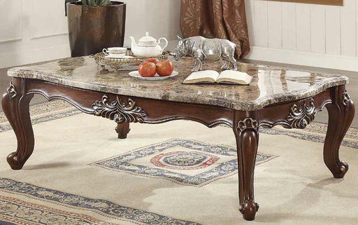 Acme Furniture - Shalisa Marble and Walnut Coffee Table - 81050