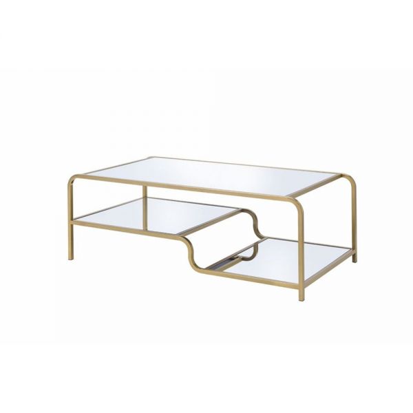 Acme Furniture - Astrid Gold & Mirror Coffee Table - 81090 - GreatFurnitureDeal