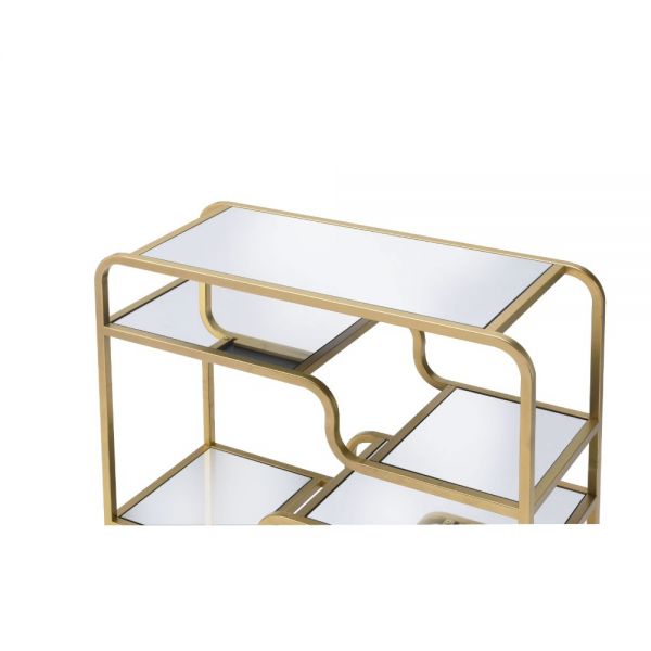 Acme Furniture - Astrid Gold & Mirror Sofa Table - 81093
