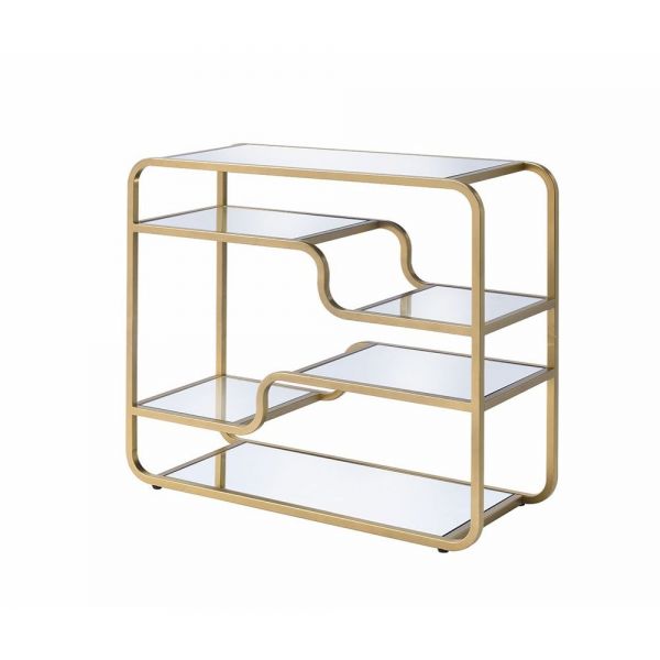 Acme Furniture - Astrid Gold & Mirror Sofa Table - 81093 - GreatFurnitureDeal