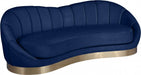 Meridian Furniture - Shelly Velvet Sofa in Navy -  623Navy-S - GreatFurnitureDeal