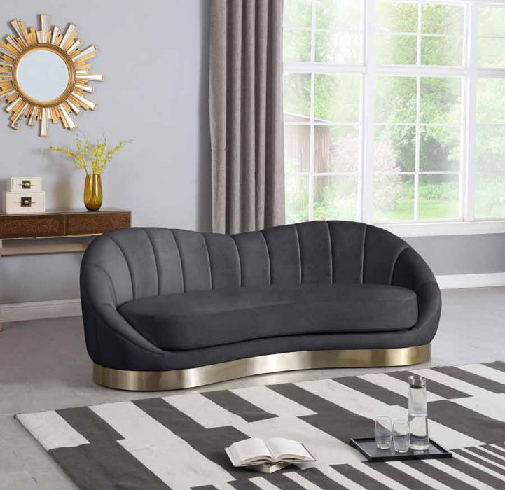 Meridian Furniture - Shelly 3 Piece Living Room Set in Grey -  623Grey-S-3SET - GreatFurnitureDeal