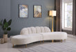 Meridian Furniture - Divine Velvet 2 Piece Sectional in Cream - 618Cream-Sectional - GreatFurnitureDeal