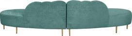 Meridian Furniture - Divine Velvet 2 Piece Sectional in Mint - 618Mint-Sectional - GreatFurnitureDeal