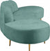 Meridian Furniture - Divine Velvet 2 Piece Sectional in Mint - 618Mint-Sectional - GreatFurnitureDeal