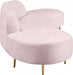 Meridian Furniture - Divine Velvet 2 Piece Sectional in Pink - 618Pink-Sectional - GreatFurnitureDeal