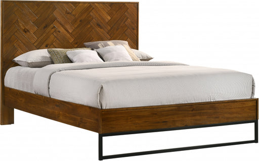 Meridian Furniture - Reed Wood King Bed in Antique Coffee - Reed-K - GreatFurnitureDeal