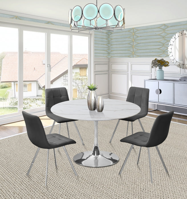 Meridian Furniture - Annie Velvet Dining Chair Set of 2 in Grey - 980Grey-C