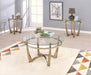 Acme Furniture - Orlando II Champagne & Clear Glass 3 Piece Occasional Table Set - 81610-3SET