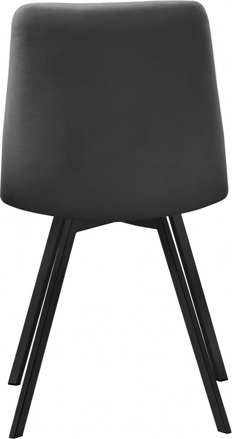 Meridian Furniture - Annie Velvet Dining Chair Set of 2 in Grey - 981Grey-C - GreatFurnitureDeal