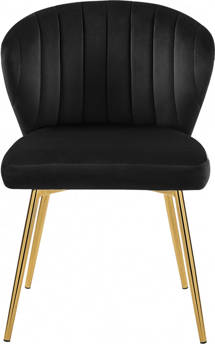 Meridian Furniture - Finley Velvet Chair in Black (Set of 2) - 707Black