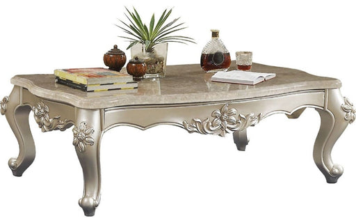 Acme Furniture - Bently Marble and Champagne Coffee Table - 81665 - GreatFurnitureDeal