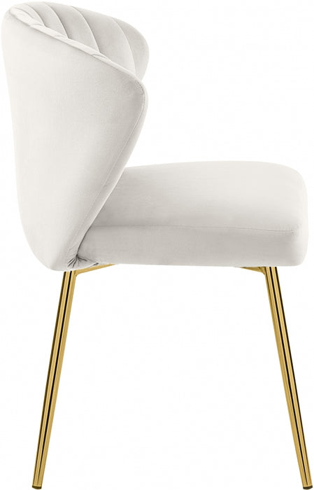 Meridian Furniture - Finley Velvet Chair in Cream (Set of 2) - 707Cream