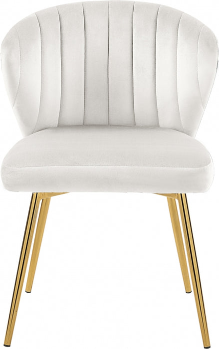 Meridian Furniture - Finley Velvet Chair in Cream (Set of 2) - 707Cream - GreatFurnitureDeal