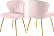 Meridian Furniture - Finley Velvet Chair in Pink (Set of 2) - 707Pink - GreatFurnitureDeal