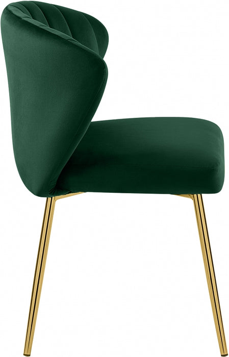 Meridian Furniture - Finley Velvet Chair in Green (Set of 2) - 707Green - GreatFurnitureDeal