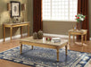 Acme Furniture - Daesha Marble and Antique Gold 3 Piece Occasional Table Set - 81715-81717