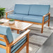 GFD Home - Gloucester Teak-like 4-Piece Patio Sofa - GreatFurnitureDeal