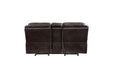 Homelegance - Aram Double Glider Reclining Loveseat with Center Console and Receptacles - 8206BRW-2 - GreatFurnitureDeal