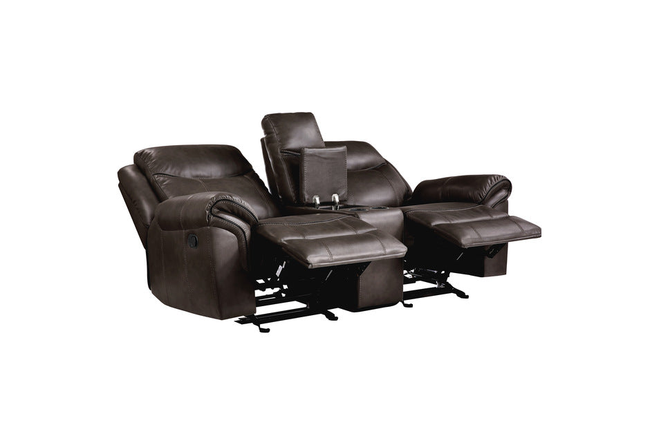 Homelegance - Aram 3 Piece Double Reclining Living Room Set - 8206BRW-3SET - GreatFurnitureDeal