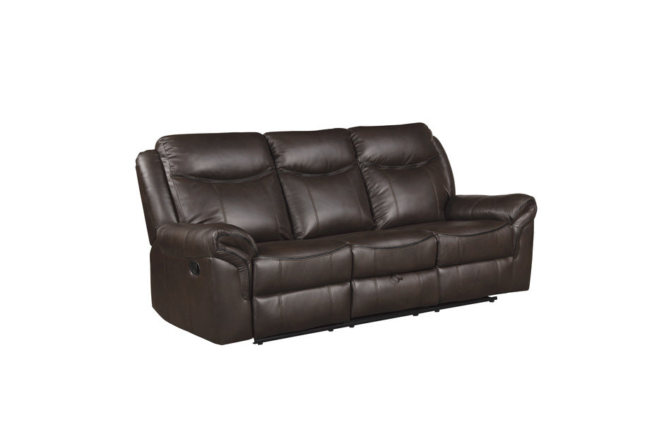 Homelegance - Aram Double Reclining Sofa with Center Drop-Down Cup Holders - 8206BRW-3
