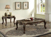 Acme Furniture - Latisha Marble & Antique Oak 3 Piece Occasional Table Set - 82145-3SET