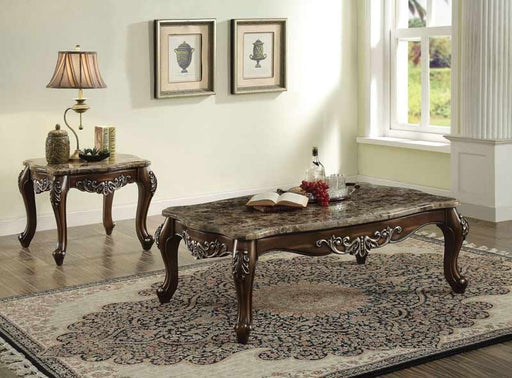 Acme Furniture - Latisha Marble & Antique Oak 3 Piece Occasional Table Set - 82145-3SET - GreatFurnitureDeal