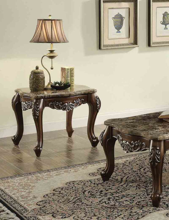 Acme Furniture - Latisha Marble & Antique Oak End Table - 82147