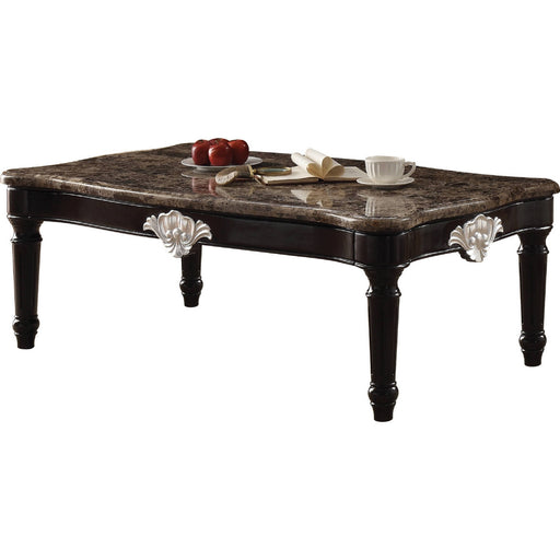 Acme Furniture - Ernestine Marble and Black Coffee Table - 82150 - GreatFurnitureDeal