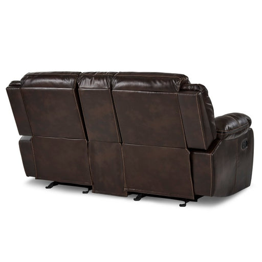 Homelegance - Bastrop Double Glider Reclining Loveseat with Center Console - 8230BRW-2 - GreatFurnitureDeal
