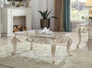 Acme Furniture - Gorsedd Marble & Antique White Coffee Table - 82440 - GreatFurnitureDeal