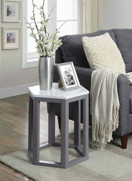 Acme Furniture - Reon Marble & Gray End Table (2Pc Pk) - 82452