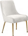 Meridian Furniture - Owen Velvet Dining Chair Set of 2 in Cream - 744Cream - GreatFurnitureDeal