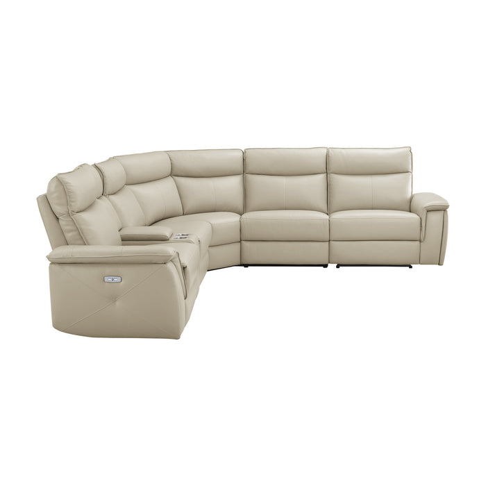 Homelegance - Moroni 6 Piece Modular Power Reclining Sectional with Power Headrests in Taupe - 8259RFTP*6SCPWH