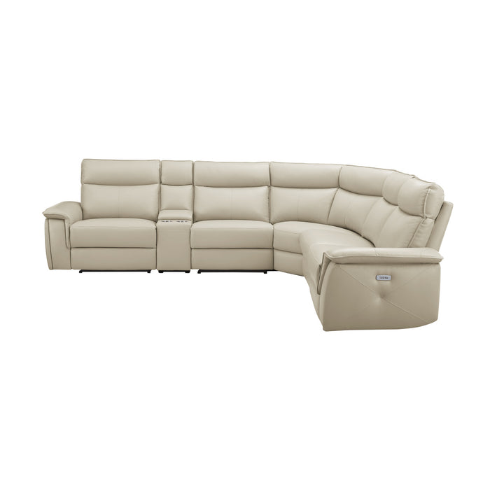 Homelegance - Moroni 6 Piece Modular Power Reclining Sectional with Power Headrests in Taupe - 8259RFTP*6SCPWH