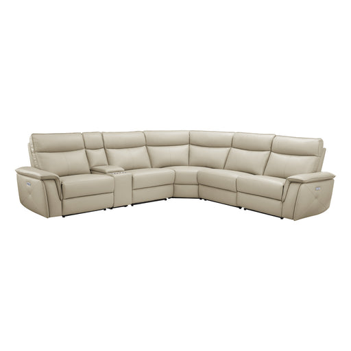 Homelegance - Moroni 6 Piece Modular Power Reclining Sectional with Power Headrests in Taupe - 8259RFTP*6SCPWH - GreatFurnitureDeal