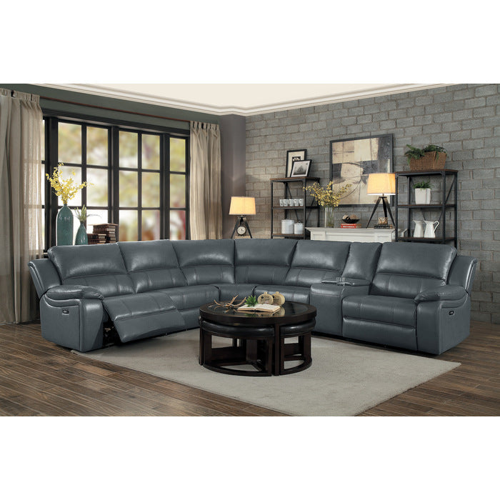 Homelegance - Falun Gray 6 Piece Power Sectional - 8260GY-PW - GreatFurnitureDeal