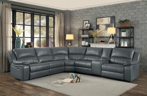 Homelegance - Falun Gray 6 Piece Power Sectional - 8260GY-PW