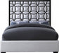 Meridian Furniture - Taj Velvet King Bed in White - TajWhite-K - GreatFurnitureDeal