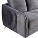 GFD Home - Hathaway Gray Velvet Fabric Sofa Loveseat Chair Living Room Set - GreatFurnitureDeal