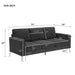 GFD Home -[VIDEO provided] [New]Modern 3-Piece Sofa Sets with Sturdy Metal Legs,Linen Upholstered Couches Sets Including 3-Seat Sofa, Loveseat and Single Chair for Living Room Furniture Set (1+2+3 Seat) - GreatFurnitureDeal