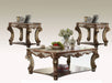 Acme Furniture - Vendome 3 Piece Occasional Table Set in Gold Patina - 83000-3SET