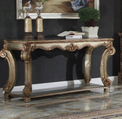 Acme Furniture - Vendome Gold Patina Wood Sofa Table - 83002