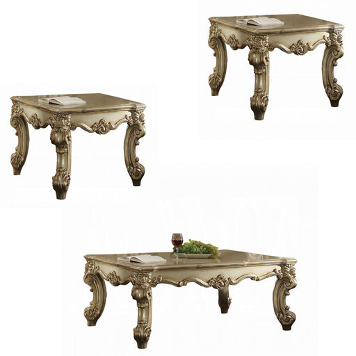 Acme Furniture - Vendome II 3 Piece Occasional Set in Gold Patina & Bone - 83120-21 - GreatFurnitureDeal