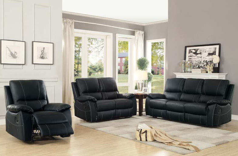 Homelegance - Greeley 3 Piece Living Room Set - 8325BLK-3SET - GreatFurnitureDeal